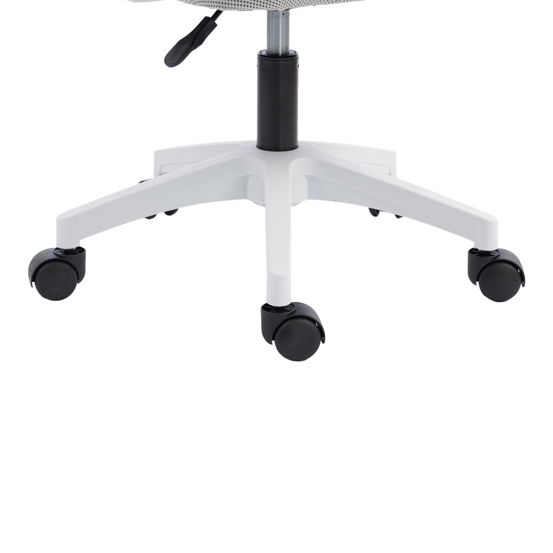 Καρέκλα γραφείου εργασίας Penza pakoworld λευκή - mesh γκρι 48x58x92-102εκ