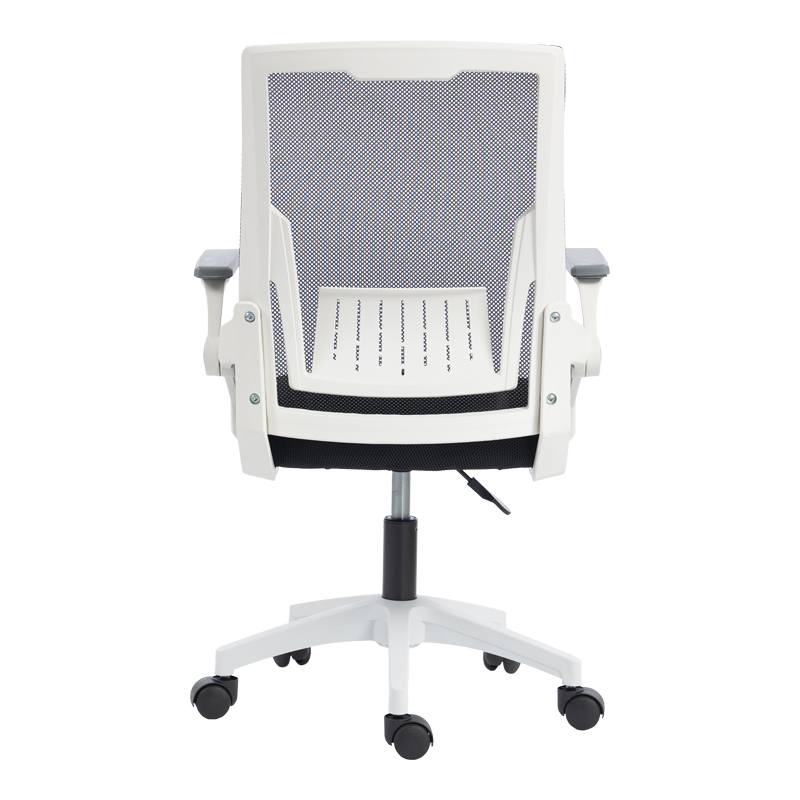 Καρέκλα γραφείου εργασίας Penza pakoworld λευκή - mesh μαυρο 48x58x92-102εκ