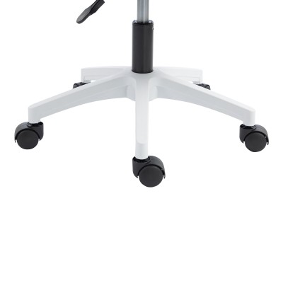 Καρέκλα γραφείου εργασίας Penza pakoworld λευκή - mesh μαυρο 48x58x92-102εκ