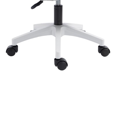 Καρέκλα γραφείου Plymot pakoworld λευκή - mesh γκρι 48x58x112-122εκ