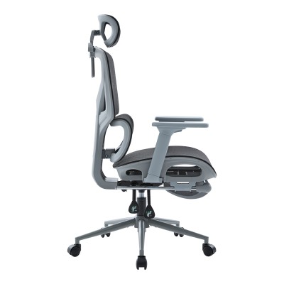 Καρέκλα γραφείου διευθυντη Vigo pakoworld γκρι- mesh μαύρο 52x70x118-124εκ