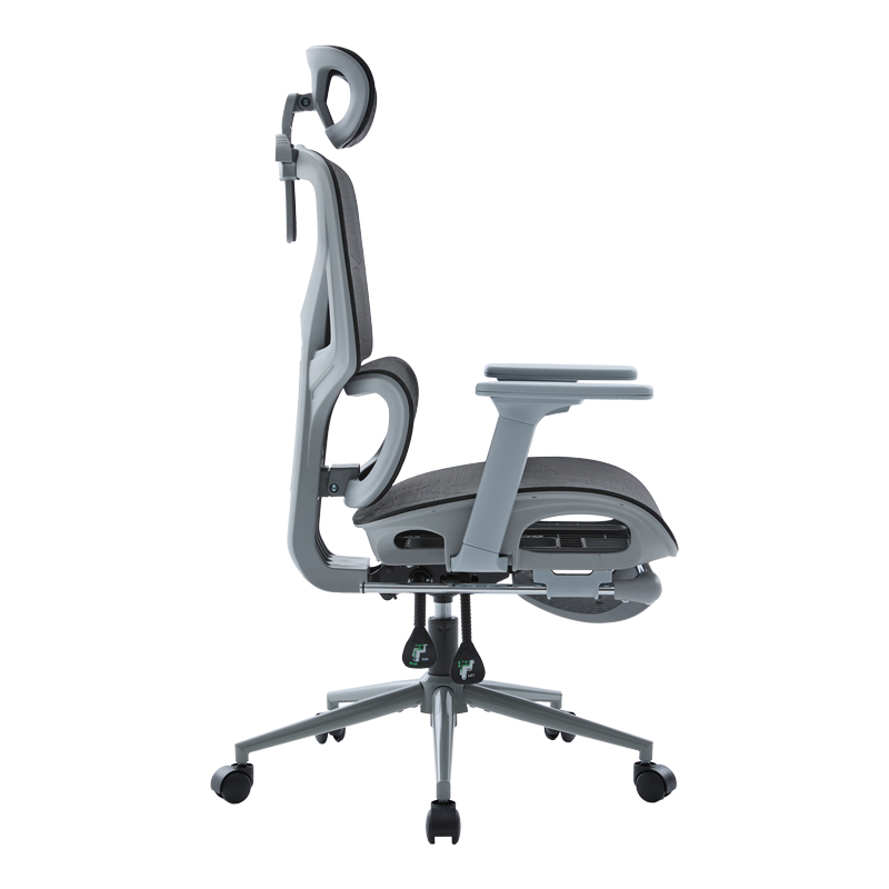 Καρέκλα γραφείου διευθυντη Vigo pakoworld γκρι- mesh μαύρο 52x70x118-124εκ