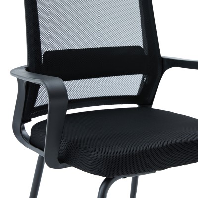 Καρέκλα επισκέπτη Palma pakoworld mesh μαύρο 46x52x94εκ