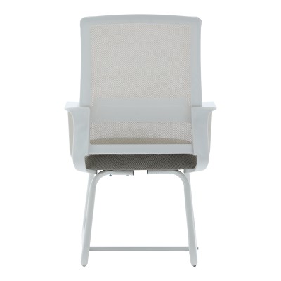 Καρέκλα επισκέπτη Palma pakoworld λευκή- mesh γκρι 46x52x94εκ