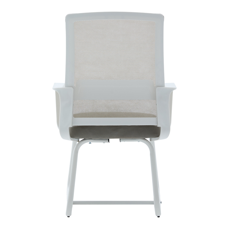 Καρέκλα επισκέπτη Palma pakoworld λευκή- mesh γκρι 46x52x94εκ