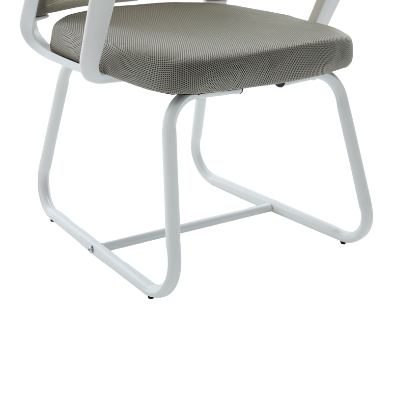 Καρέκλα επισκέπτη Palma pakoworld λευκή- mesh γκρι 46x52x94εκ