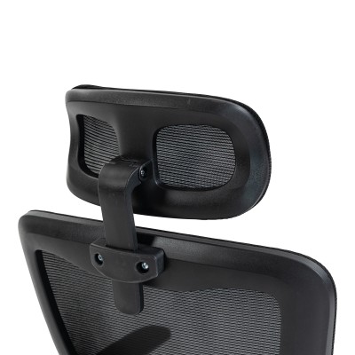 Καρέκλα γραφείου διευθυντή Mainz pakoworld mesh χρώμα μαύρο 50x60x112-122εκ