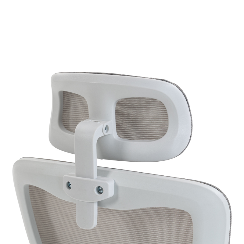 Καρέκλα γραφείου διευθυντή Mainz pakoworld λευκή mesh γκρι 50x60x112-122εκ