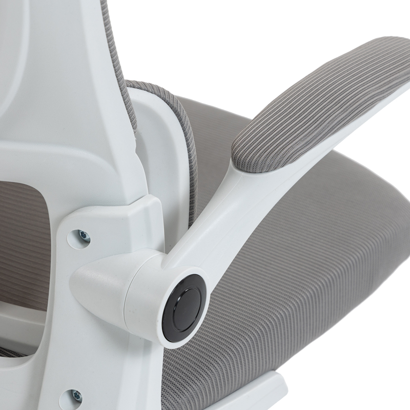 Καρέκλα γραφείου διευθυντή Mainz pakoworld λευκή mesh γκρι 50x60x112-122εκ