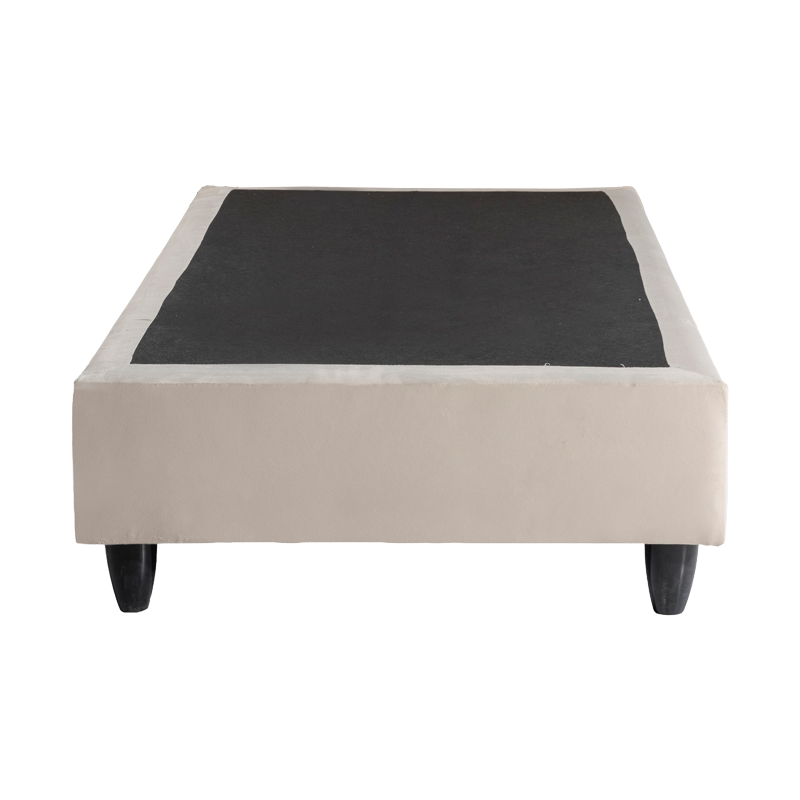 Κρεβάτι Υπόστρωμα μονό Pakda pakoworld κρεμ βελούδο 90x200εκ