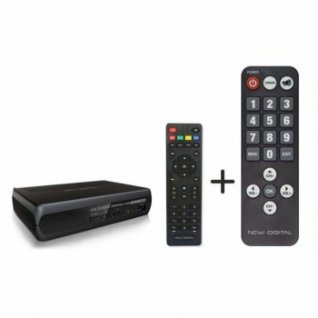 New Digital T2 265HD Senior Ψηφιακός Δέκτης Mpeg4 H.265/HEVC FullHD/SCART/HDMI/Μεγάλο Τηλεχ/ριο για Ηλικιωμένους