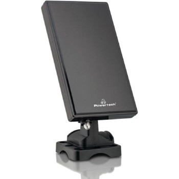 Powertech PT-1005 Εσωτερική Κεραία Τηλεόρασης (απαιτεί τροφοδοσία) Μαύρη