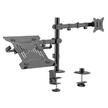 Brateck LDT66-C024ML (Black) Βάση γραφείου για Οθόνη 17"-32" και Laptop έως 9kg