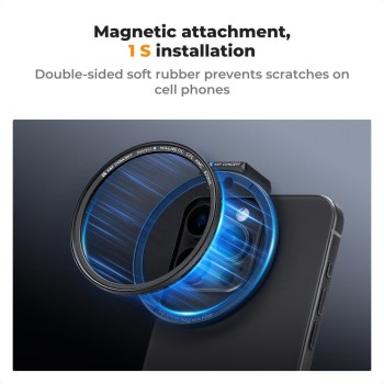 K&F Concept 67mm Clip-On Magnetic CPL Filter Kit For Mobile Phones (KF01.2673)