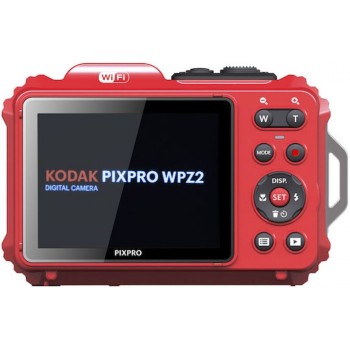 Kodak Pixpro WPZ2 Compact Φωτογραφική Μηχανή 16MP Full HD (1080p) Οπτικού Ζουμ 4x Κόκκινη (σε 3 άτοκες ή 4 εώς 36 δόσεις)