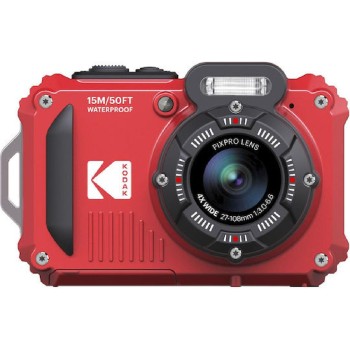Kodak Pixpro WPZ2 Compact Φωτογραφική Μηχανή 16MP Full HD (1080p) Οπτικού Ζουμ 4x Κόκκινη (σε 3 άτοκες ή 4 εώς 36 δόσεις)