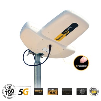 Televes 144021 Dinova T-Force 5G LTE HD Boss Εξωτερική Κεραία Τηλεόρασης (απαιτεί τροφοδοσία) (12-04-0011) Λευκό (σε 3 άτοκες ή 4 εώς 36 δόσεις)