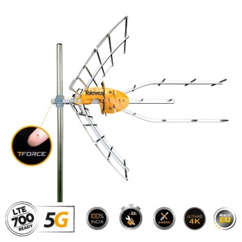 Televes 148920 Ellipse T-Force 5G LTE HD Boss (21-48) Εξωτερική Κεραία Τηλεόρασης (12-00-0027) Πορτοκαλί (σε 3 άτοκες ή 4 εώς 36 δόσεις)