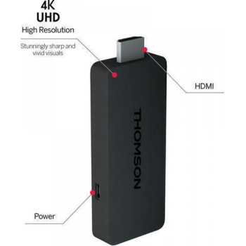 Thomson Streaming Stick 140M 4K UHD με Wi-Fi / HDMI και Google Assistant (σε 3 άτοκες ή 4 εώς 36 δόσεις)