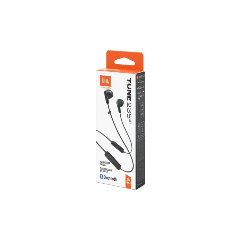 Tune 235BT, Wireless EarBuds 3-button Mic/Remote, Black