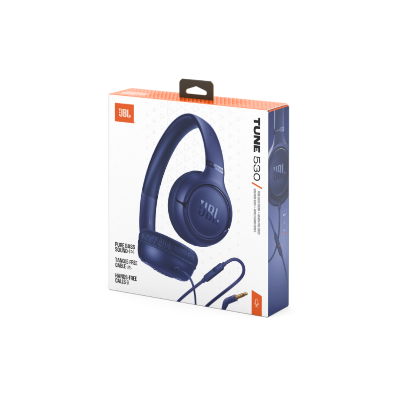 JBL Tune 530, On-Ear Bluetooth Headphones, Blue