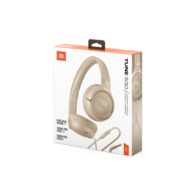 JBL Tune 530, On-Ear Bluetooth Headphones, Beige