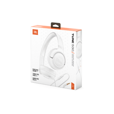 JBL Tune 530, On-Ear Bluetooth Headphones, White