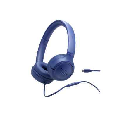 JBL Tune 530C, On-Ear Wired Headphones, Blue