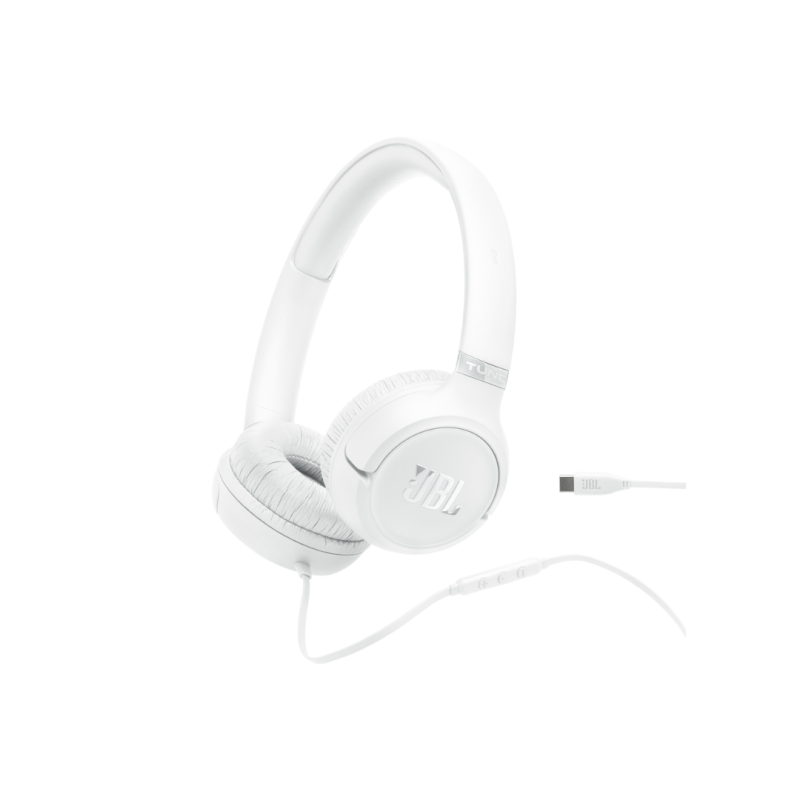 JBL Tune 530C, On-Ear Wired Headphones, White