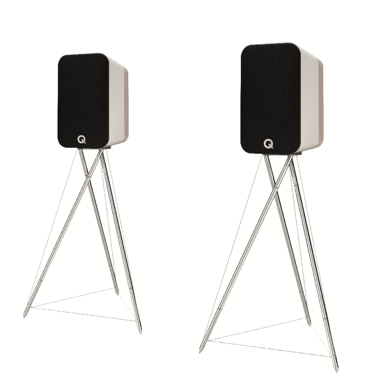 Concept 300, Bookshelf Speakers with stand, Silver/Ebony