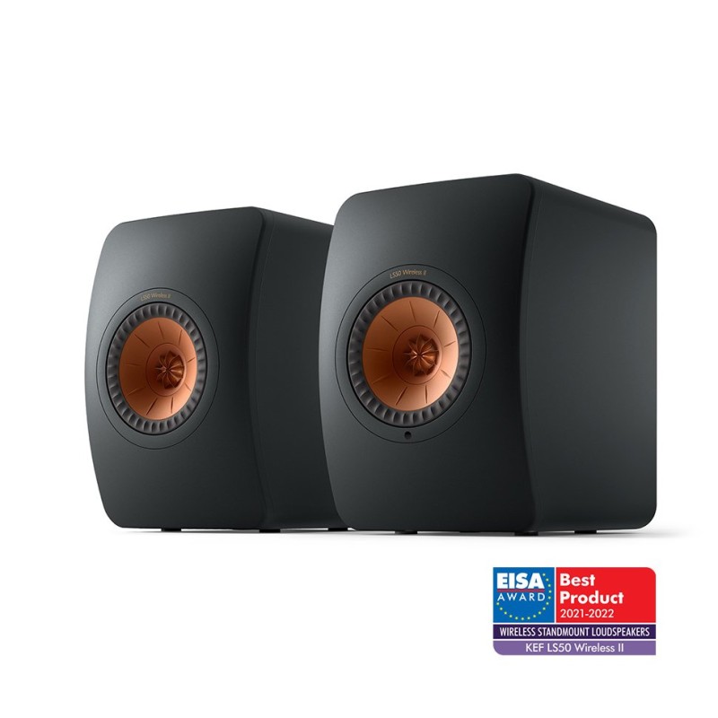KEF LS50 Wireless II HiFi Speakers, Black